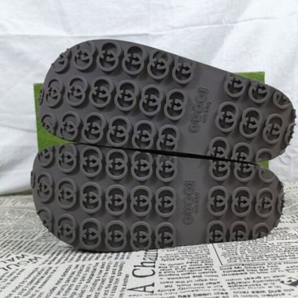 Gucci Black GG Platform Sandals - Size 37 - NEW in BOX and BAG - Picture 6 of 7